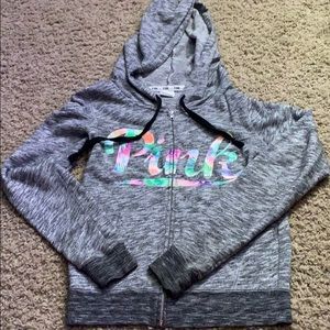 Pink Victoria’s Secret zip up hoodie
